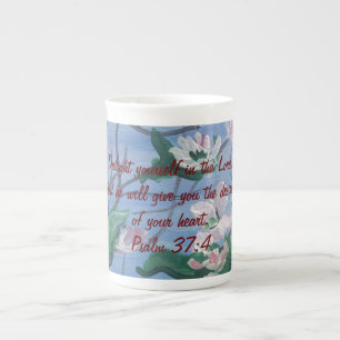 Caneca De Porcelana Salmo de Afirmação/Escritura 37:4