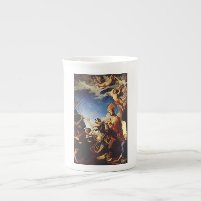 Caneca De Porcelana Santo Januarius Bishop de Benevento (Frente)