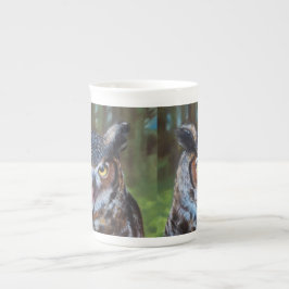 Caneca De Porcelana Screeching Owl Latte mok