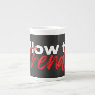 Caneca De Porcelana Seguir as citações motivacionais da tendência