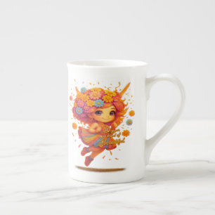 Caneca De Porcelana "Seja Brilhante, Belo" Tall Mug - Whimsic Flo