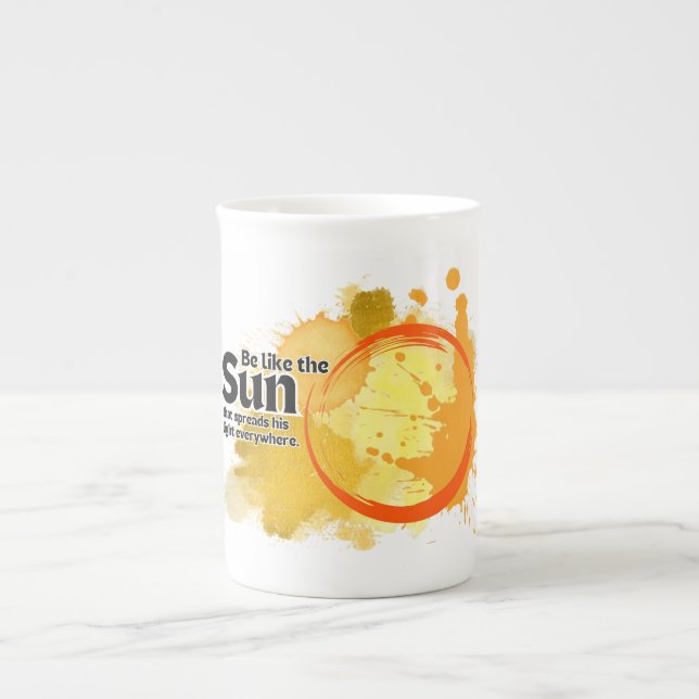 Caneca De Porcelana Seja Como O Sol. (Frente)