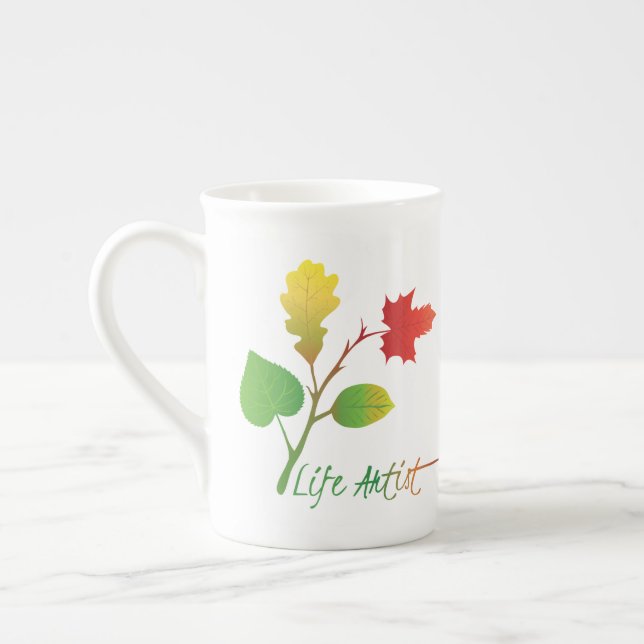 Caneca De Porcelana Seja uma citação inspiradora para artistas da vida (Esquerda)