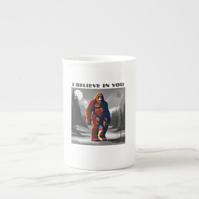 Caneca De Porcelana Selo de Aprovação do Pé-Grande (Frente)