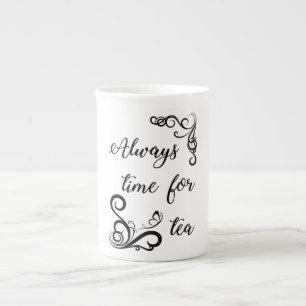 Caneca De Porcelana Sempre hora do chá