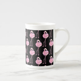 Caneca De Porcelana Série Flamingo Ternura Design 3