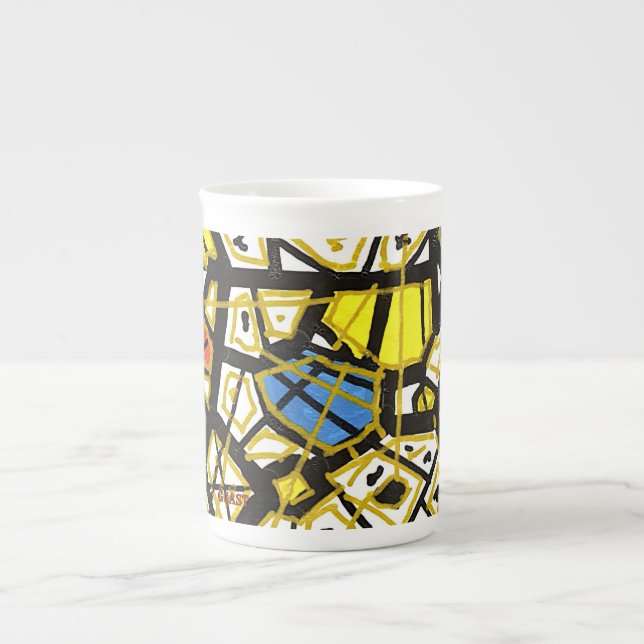 Caneca De Porcelana Série GGAST Dourada - Elegante Porcelain Mug (Frente)