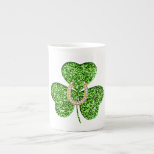 Caneca De Porcelana Shamrock and Horsferes Bone China Mug