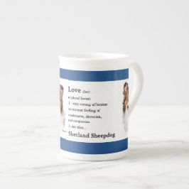 Caneca De Porcelana Sheltie Art Love Is