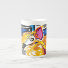Caneca De Porcelana Shiba Inu na cidade