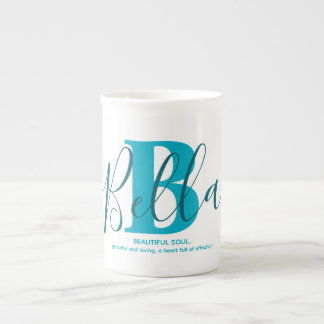 Caneca De Porcelana Significado do Nome Bella Monograma