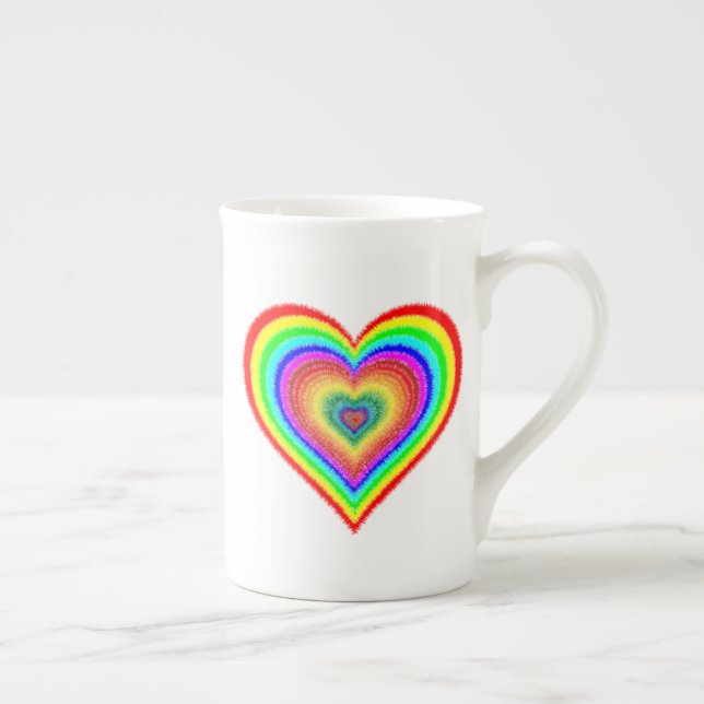 Caneca De Porcelana Símbolo dia de os namorados Rainbow Love-25543 (Direita)