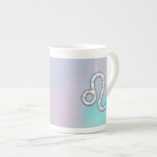 Caneca De Porcelana Símbolo do zodíaco de Leo no impressão do estil