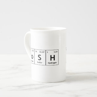 Caneca De Porcelana Símbolo fino da química da palavra dos elementos