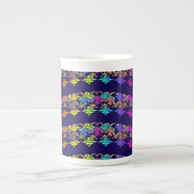 Caneca De Porcelana Símbolos Florais da Marinha (Frente)