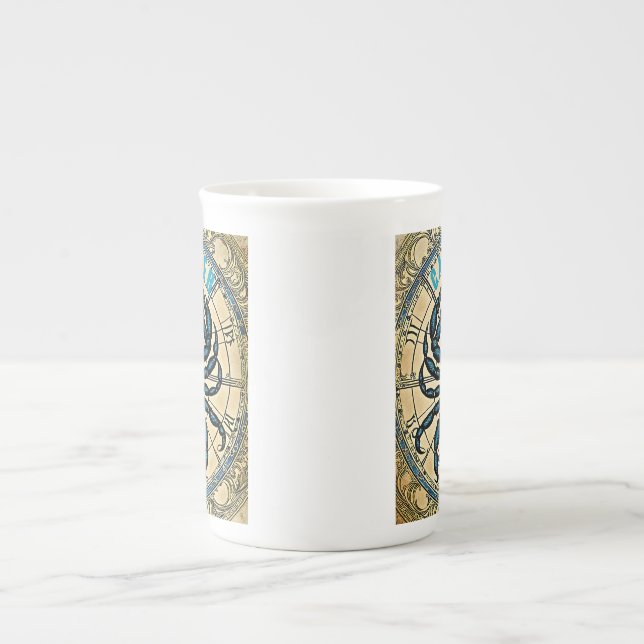 Caneca De Porcelana sinal de astrologia do cancer (Frente)