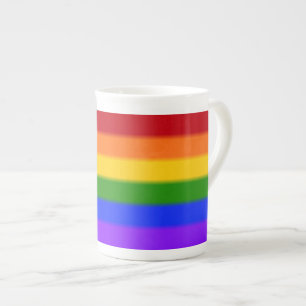 Caneca De Porcelana Sinalizador de Orgulho gay de queda