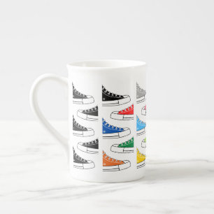Caneca De Porcelana Sneakers Coloridos Casuais Ossos da China Mug