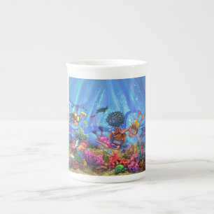 Caneca De Porcelana Sob o mar