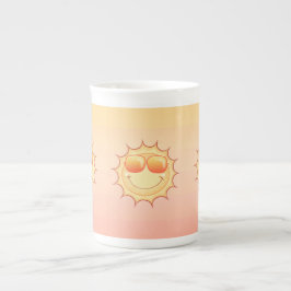 Caneca De Porcelana Sol sorridente
