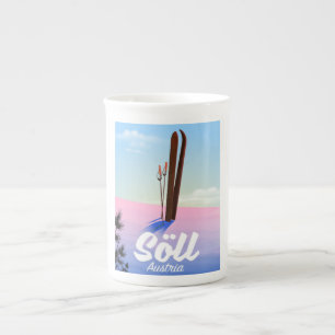 Caneca De Porcelana Söll, poster de viagens de Esqui da Áustria