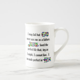 Caneca De Porcelana Somos Perfeitos com Ele - Copa da China Óssea