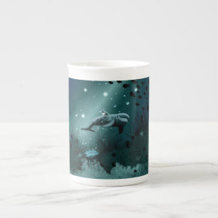 Caneca De Porcelana Sonho de golfinho