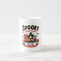 "Spooky Book Club Halloween China Mug"