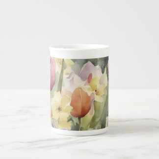 Caneca De Porcelana Springtime Blooming Tulips