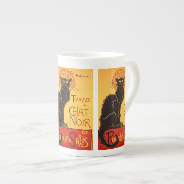 Caneca De Porcelana Steinlen: Bate-papo Noir (Frente Esquerda)