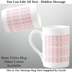 Caneca De Porcelana Sua Mensagem Oculta Personalizada Novidade 149PW