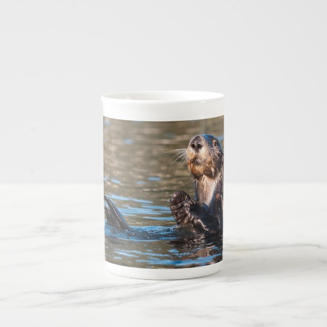 Caneca De Porcelana Sunny Sea Otter (Frente)