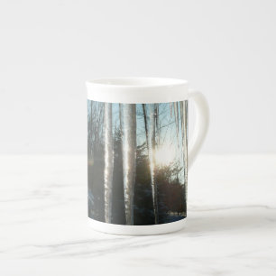 Caneca De Porcelana Sunrise Através De Ícicletas Winter Nature Fotog