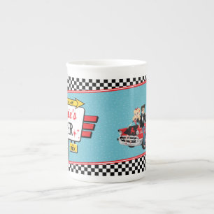 Caneca De Porcelana Taça de papel retrô para Festa de aniversário do j