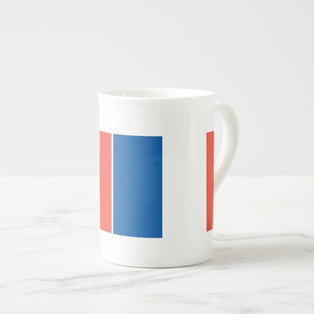 Caneca De Porcelana Taça de porcelana França estandarte (Frente Esquerda)
