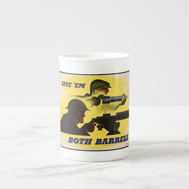 Caneca De Porcelana Tanto os barris como os militares e a indústria, o (Frente)