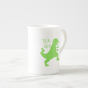 Caneca De Porcelana Tea rex - Escolher cor de fundo