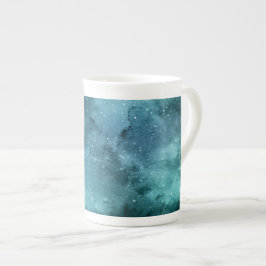 Caneca De Porcelana Teal Galaxy Series Design 7