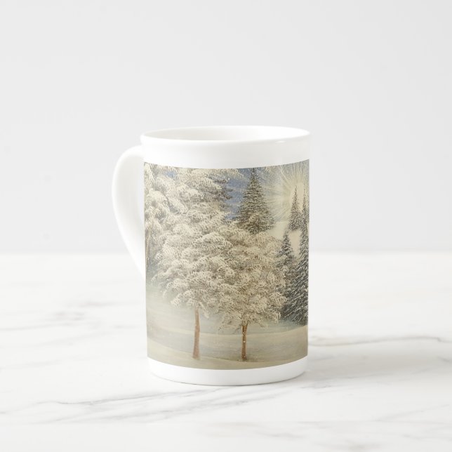 Caneca De Porcelana Tempestade adiantada da neve (Frente Esquerda)