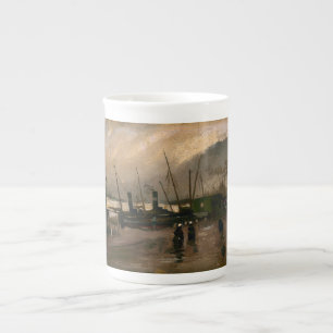 Caneca De Porcelana Tempestade dos Pescadores de Amsterdã, por Vincent