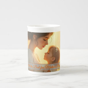 Caneca De Porcelana Tender Motherly Love in Blooming Light