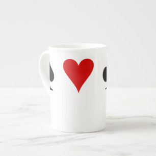 Caneca De Porcelana Ternos do cartão de jogo