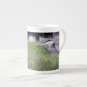 Caneca De Porcelana Território do Herão Azul excelente