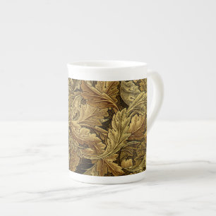 Caneca De Porcelana Teste padrão de William Morris das folhas de
