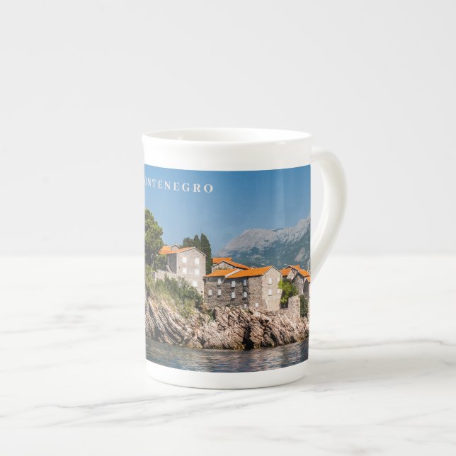 Caneca De Porcelana Texto Personalizado Montenegro (Frente Esquerda)