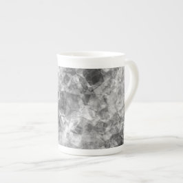 Caneca De Porcelana Textura Crumplada De Carvão