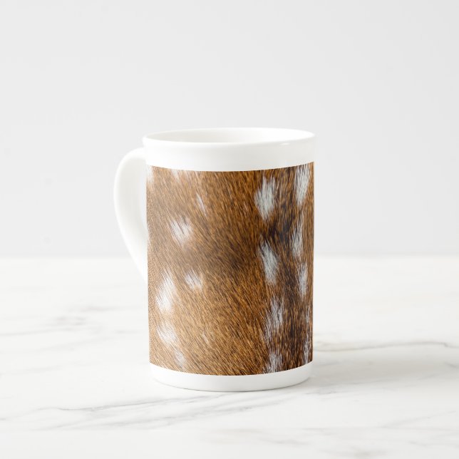 Caneca De Porcelana Textura de pele de veado (Frente Esquerda)