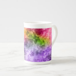 Caneca De Porcelana Textura Exótica Despedaçada