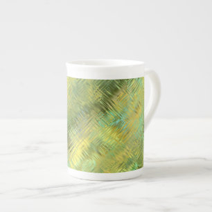 Caneca De Porcelana Textura Glassosa Amarela Citrina