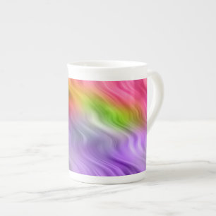 Caneca De Porcelana Textura ondulada de orquídea púrpura